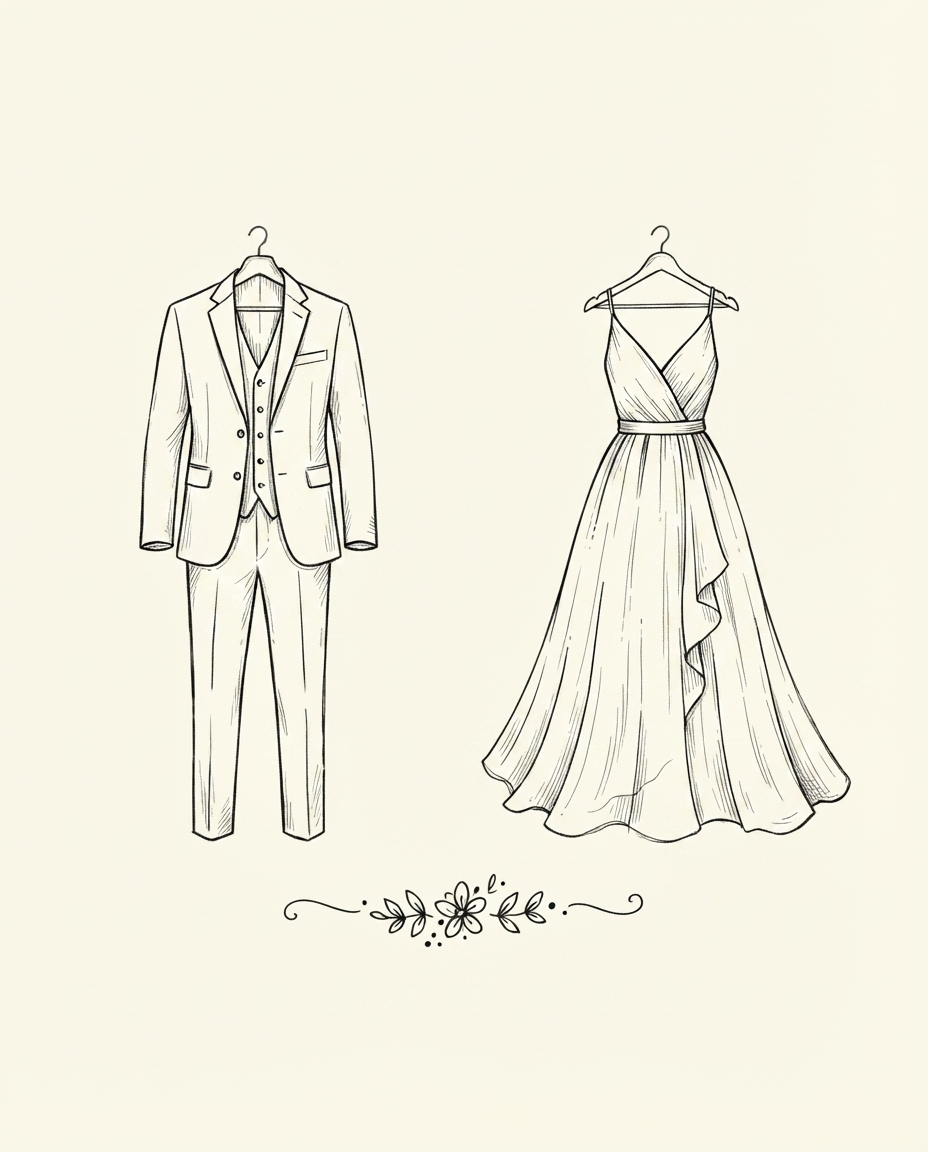 Ilustración del código de vestimenta formal